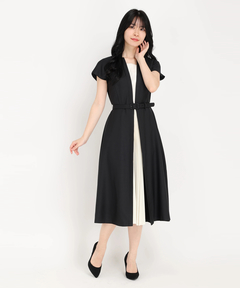 STRAWBERRY-FIELDS(ストロベリーフィールズ) |センタープリーツ半袖ワンピース