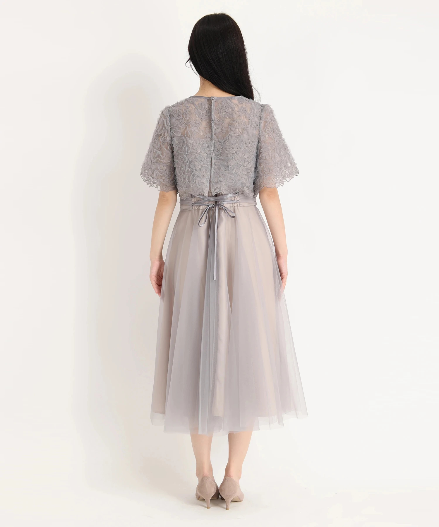 STRAWBERRY-FIELDS ドレス　新品 セール】ジャガードレース＊ソアパールコンパクト 結婚式