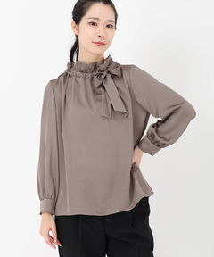 STRAWBERRY-FIELDS(ストロベリーフィールズ) |ギャザーフリルリボンブラウス