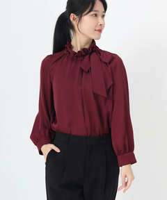 STRAWBERRY-FIELDS(ストロベリーフィールズ) |ギャザーフリルリボンブラウス