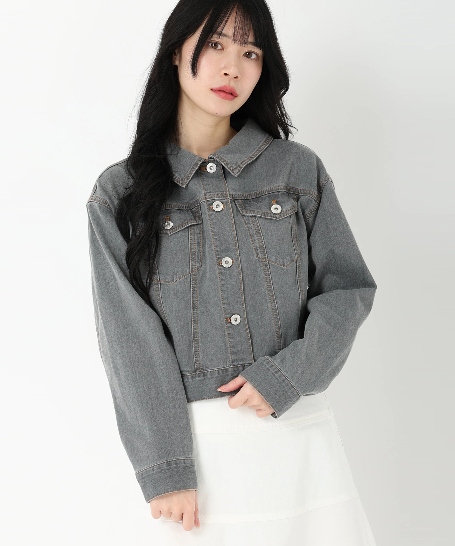 MINUS(マイナス) ドットボタンデニムパンツ インディゴ サイズ