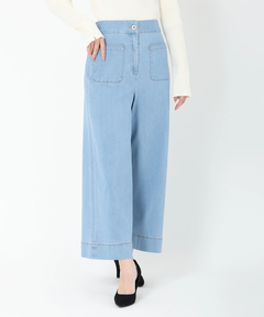 STRAWBERRY-FIELDS(ストロベリーフィールズ) |パッチポケットワイドデニムパンツ