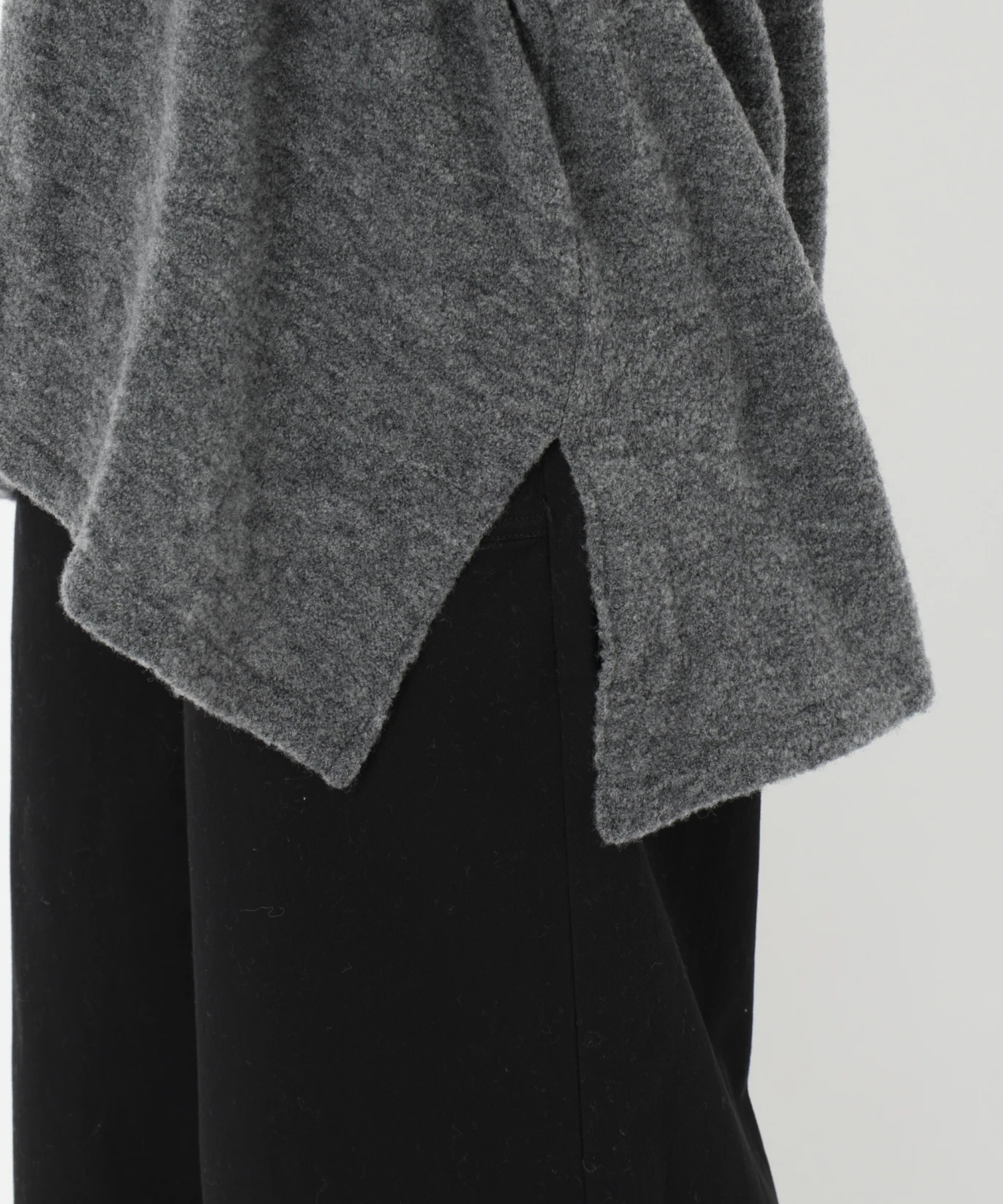 A6726 ストロベリーフィールズ 長袖カーディガン 綿 グレー F A6726 ストロベリーフィールズ 長袖カーディガン 綿 グレー F