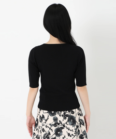 STRAWBERRY-FIELDS(ストロベリーフィールズ) |Ｖネック５分袖リブニット