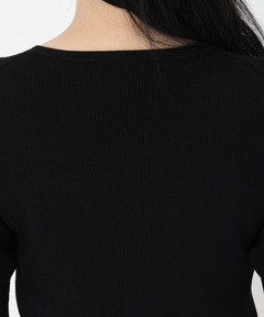 STRAWBERRY-FIELDS(ストロベリーフィールズ) |Ｖネック５分袖リブニット