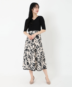 STRAWBERRY-FIELDS(ストロベリーフィールズ) |Ｖネック５分袖リブニット