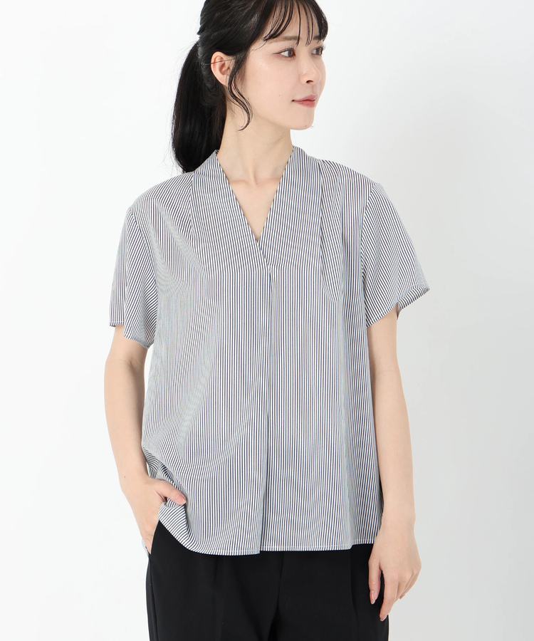 STRAWBERRY-FIELDS(ストロベリーフィールズ) |Ｖネックジョーゼットブラウス