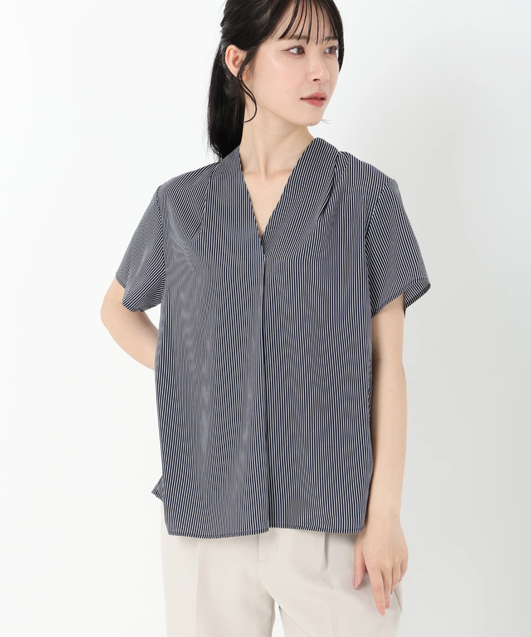 STRAWBERRY-FIELDS(ストロベリーフィールズ) |Ｖネックジョーゼットブラウス