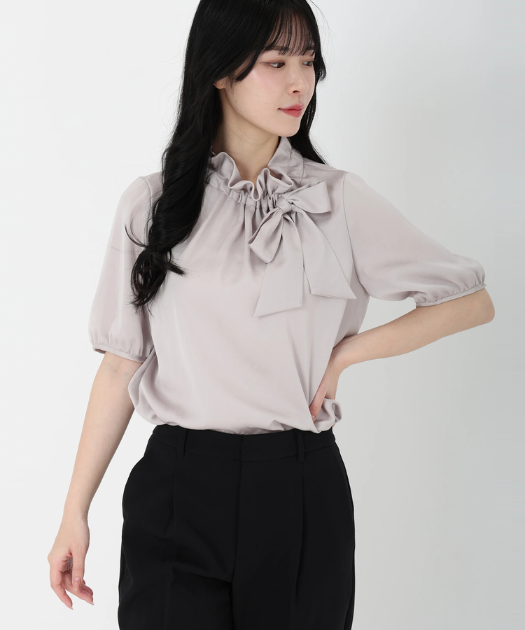 STRAWBERRY-FIELDS(ストロベリーフィールズ) |フリルカラーリボンブラウス