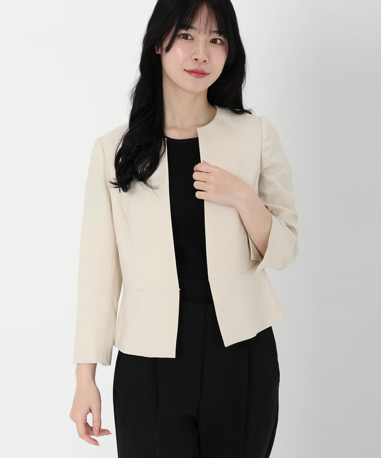 STRAWBERRY-FIELDS(ストロベリーフィールズ) |７分袖ペプラムジャケット