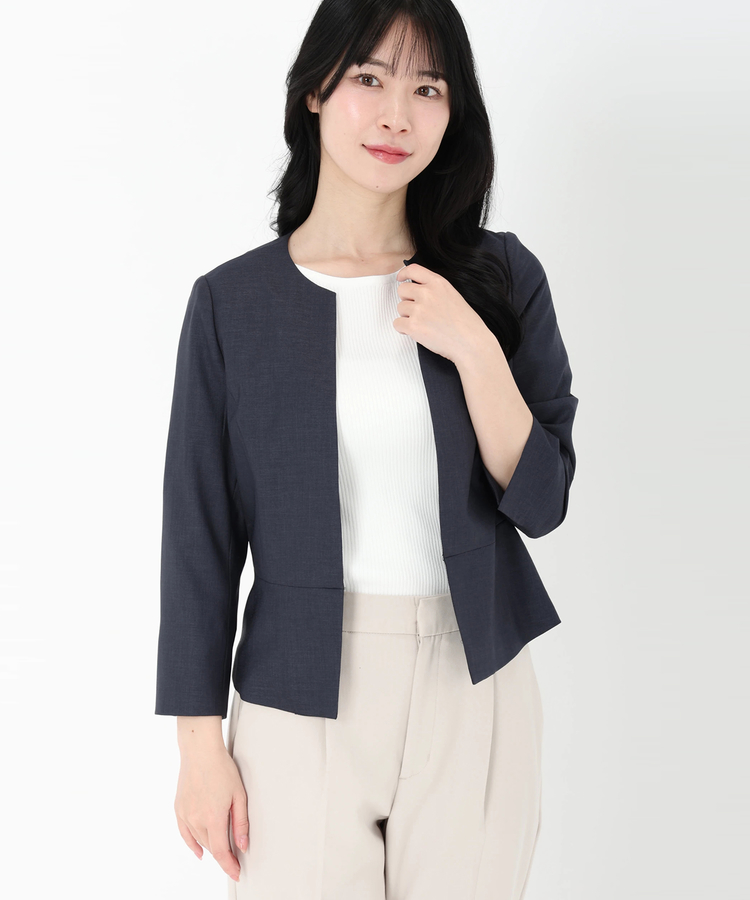 STRAWBERRY-FIELDS(ストロベリーフィールズ) |７分袖ペプラムジャケット