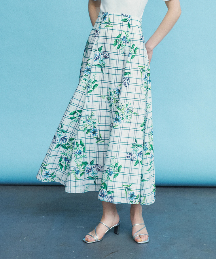 STRAWBERRY-FIELDS(ストロベリーフィールズ) |ソフトマーメイドプリントスカート