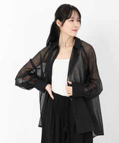 STRAWBERRY-FIELDS(ストロベリーフィールズ) |シアーギャザーシャツ