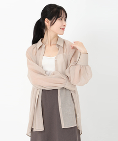 STRAWBERRY-FIELDS(ストロベリーフィールズ) |シアーギャザーシャツ