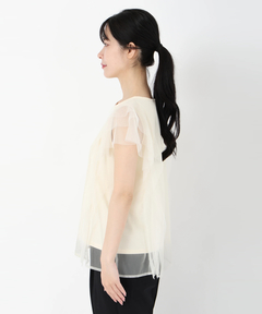 STRAWBERRY-FIELDS(ストロベリーフィールズ) |ノースリーブチュールレイヤードトップス