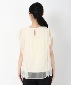 STRAWBERRY-FIELDS(ストロベリーフィールズ) |ノースリーブチュールレイヤードトップス