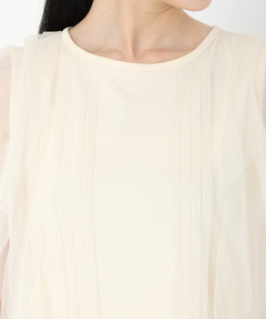 STRAWBERRY-FIELDS(ストロベリーフィールズ) |ノースリーブチュールレイヤードトップス