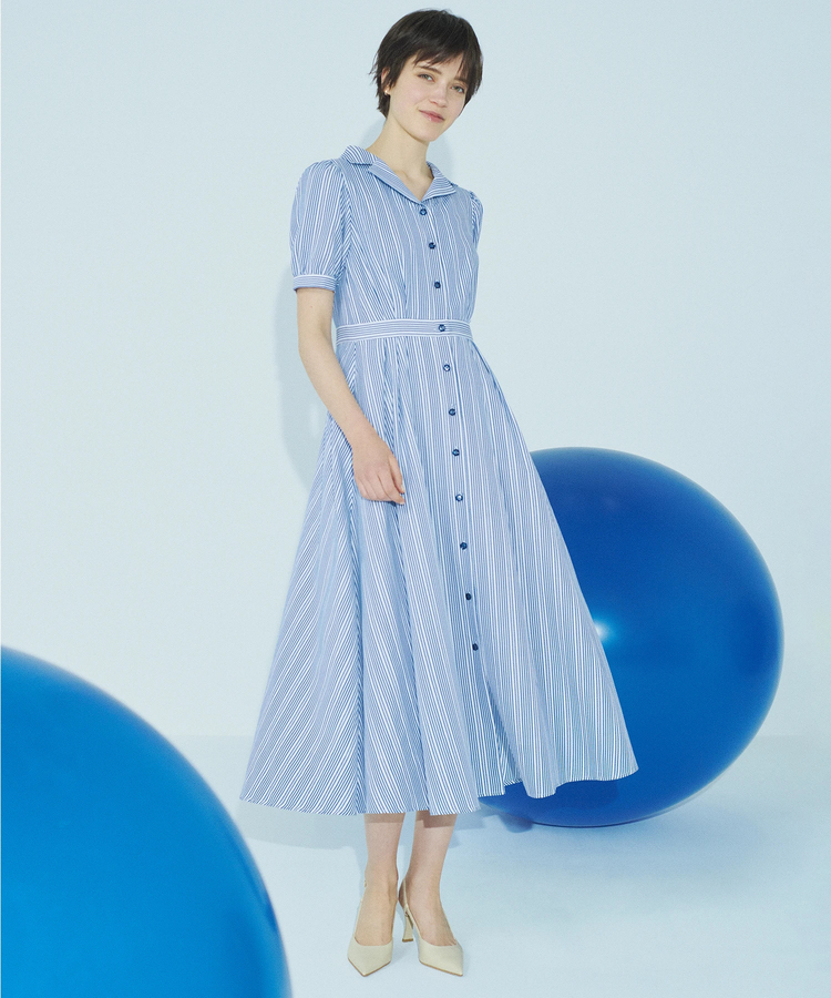 STRAWBERRY-FIELDS(ストロベリーフィールズ) |ストライプクラシカルシャツワンピース