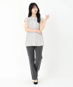 STRAWBERRY-FIELDS(ストロベリーフィールズ) |パウダーサテンフレンチスリーブブラウス