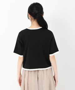 STRAWBERRY-FIELDS(ストロベリーフィールズ) |バイカラートリミングニットカーディガン