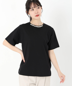 STRAWBERRY-FIELDS(ストロベリーフィールズ) |クランプルパールネックＴシャツ