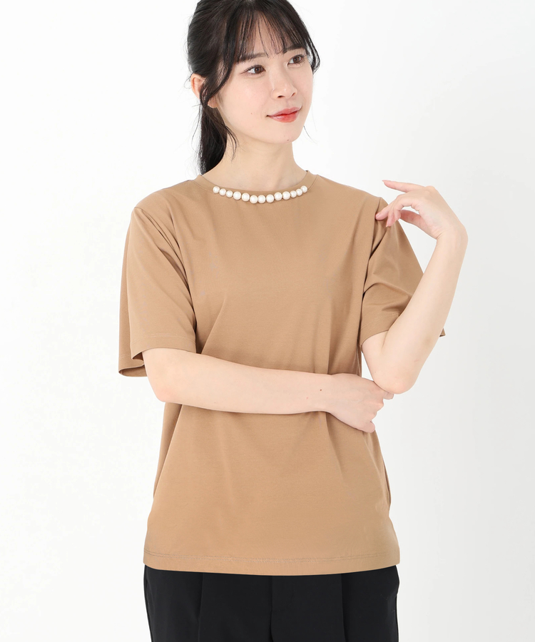 STRAWBERRY-FIELDS(ストロベリーフィールズ) |クランプルパールネックＴシャツ