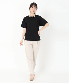 STRAWBERRY-FIELDS(ストロベリーフィールズ) |クランプルパールネックＴシャツ