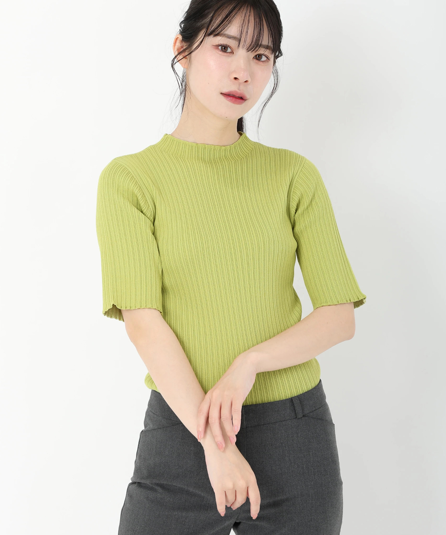 STRAWBERRY-FIELDS（ストロベリーフィールズ）｜ランダムリブ5分袖