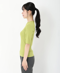 STRAWBERRY-FIELDS(ストロベリーフィールズ) |ランダムリブ５分袖ニット