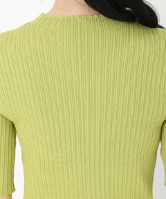 STRAWBERRY-FIELDS(ストロベリーフィールズ) |ランダムリブ５分袖ニット