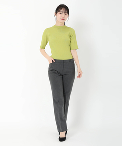 STRAWBERRY-FIELDS(ストロベリーフィールズ) |ランダムリブ５分袖ニット