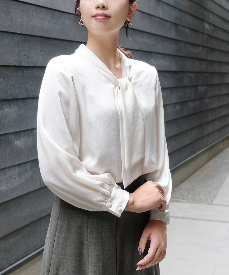 STRAWBERRY-FIELDS(ストロベリーフィールズ) |ウ゛ィンテージサテンボウタイブラウス