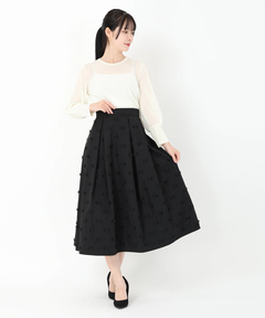 STRAWBERRY-FIELDS(ストロベリーフィールズ) |リボン刺繍タフタスカート