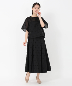 STRAWBERRY-FIELDS(ストロベリーフィールズ) |リボン刺繍タフタスカート