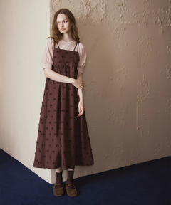 STRAWBERRY-FIELDS(ストロベリーフィールズ) |シアーベロアギャザースリーブトップス