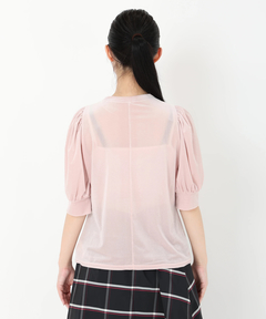 STRAWBERRY-FIELDS(ストロベリーフィールズ) |シアーベロアギャザースリーブトップス