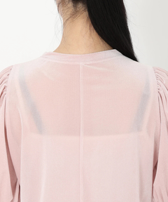 STRAWBERRY-FIELDS(ストロベリーフィールズ) |シアーベロアギャザースリーブトップス