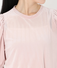 STRAWBERRY-FIELDS(ストロベリーフィールズ) |シアーベロアギャザースリーブトップス