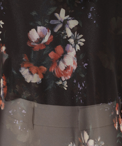 STRAWBERRY-FIELDS(ストロベリーフィールズ) |衿リボンプリントブラウス