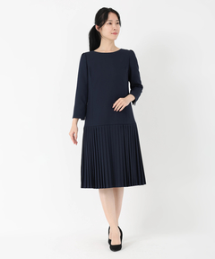 STRAWBERRY-FIELDS(ストロベリーフィールズ) |バックシャンプリーツドッキングワンピース