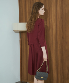 STRAWBERRY-FIELDS(ストロベリーフィールズ) |バックシャンプリーツドッキングワンピース