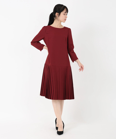 STRAWBERRY-FIELDS(ストロベリーフィールズ) |バックシャンプリーツドッキングワンピース