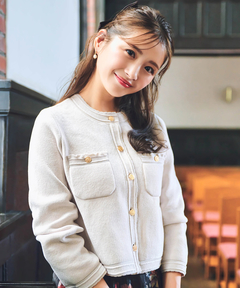 STRAWBERRY-FIELDS(ストロベリーフィールズ) |ベロアモールニットＪＫＴ