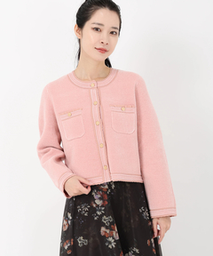 STRAWBERRY-FIELDS(ストロベリーフィールズ) |ベロアモールニットＪＫＴ