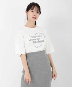 STRAWBERRY-FIELDS(ストロベリーフィールズ) |フロッキープリントロゴＴシャツ