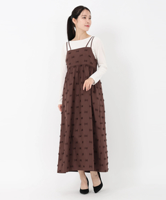 STRAWBERRY-FIELDS(ストロベリーフィールズ) |リボン刺繍タフタジャンパースカート