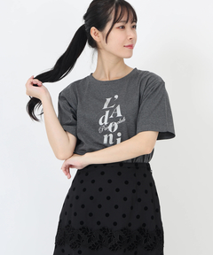 STRAWBERRY-FIELDS(ストロベリーフィールズ) |ラメプリントロゴティーシャツ