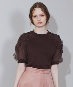 STRAWBERRY-FIELDS(ストロベリーフィールズ) |チュール＊レースバルーンスリーブニット