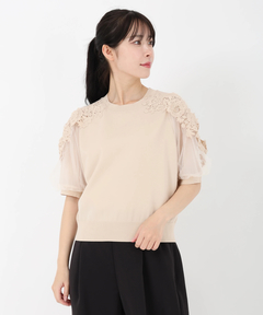 STRAWBERRY-FIELDS(ストロベリーフィールズ) |チュール＊レースバルーンスリーブニット