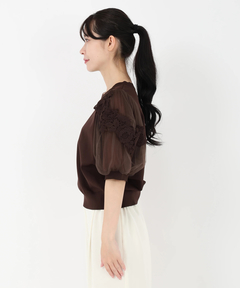 STRAWBERRY-FIELDS(ストロベリーフィールズ) |チュール＊レースバルーンスリーブニット